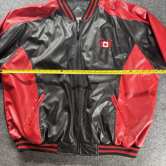 Vintage Steve And Barry’s Canada Hockey Leather Jacket Embroidered Size XXL - Picture 8 of 10
